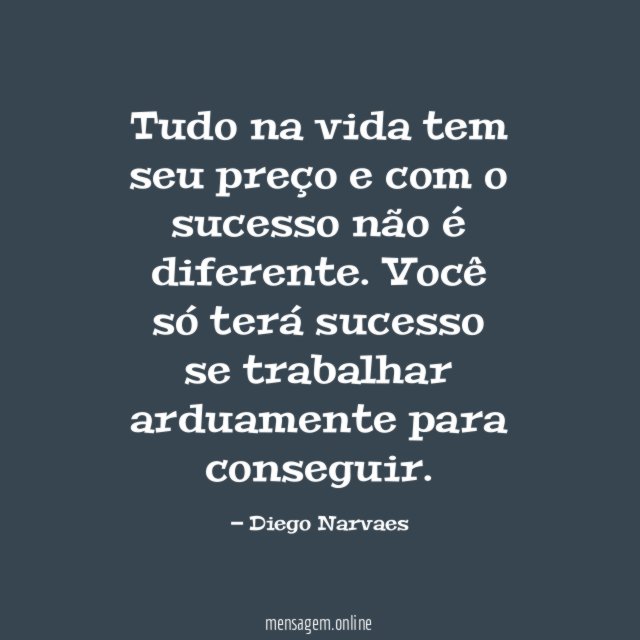 Tudo na vida tem seu preço e com