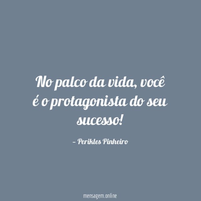 No palco da vida