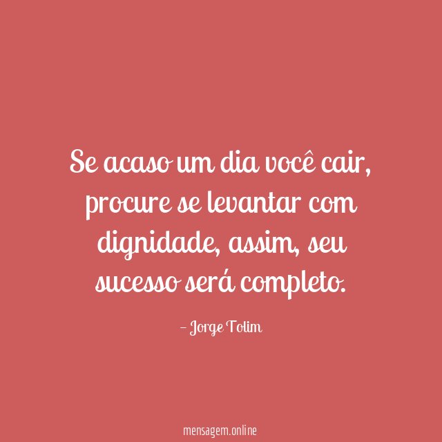 Se acaso um dia você cair