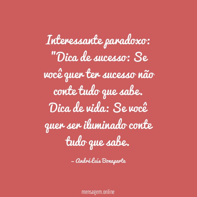 Interessante paradoxo