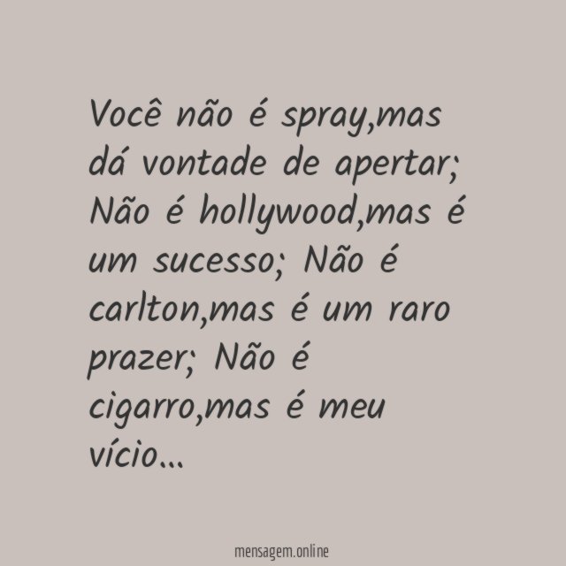 Você não é spray