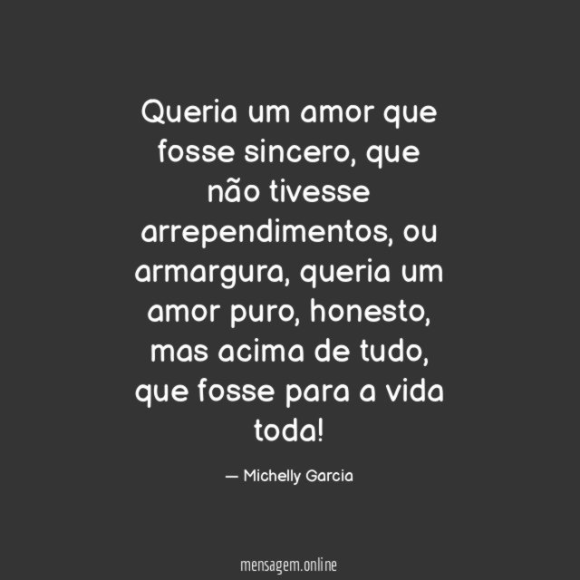Queria um amor que fosse sincero
