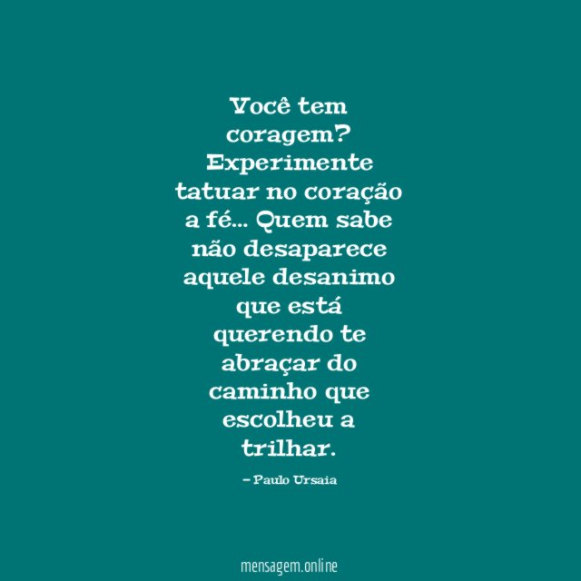 Você tem coragem