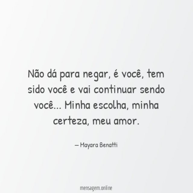 Não dá para negar