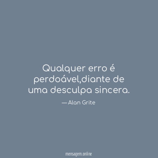Qualquer erro é perdoável