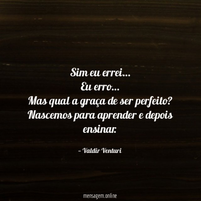 Sim eu errei