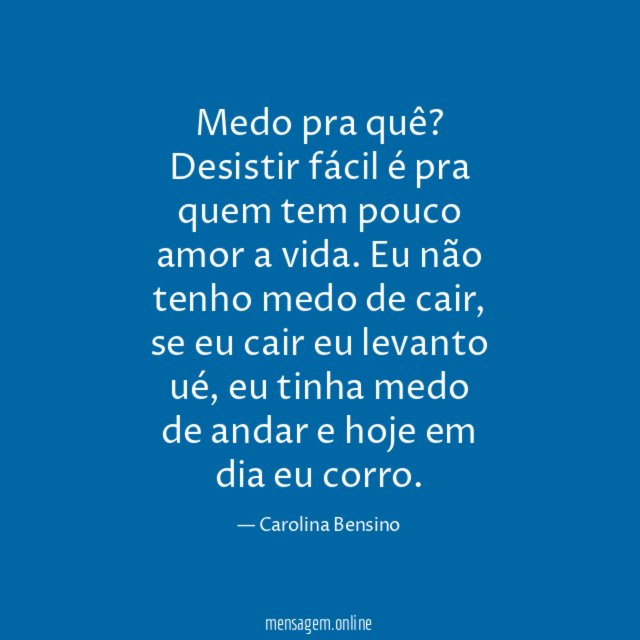 Medo pra quê