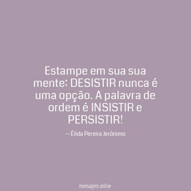 Estampe em sua sua mente