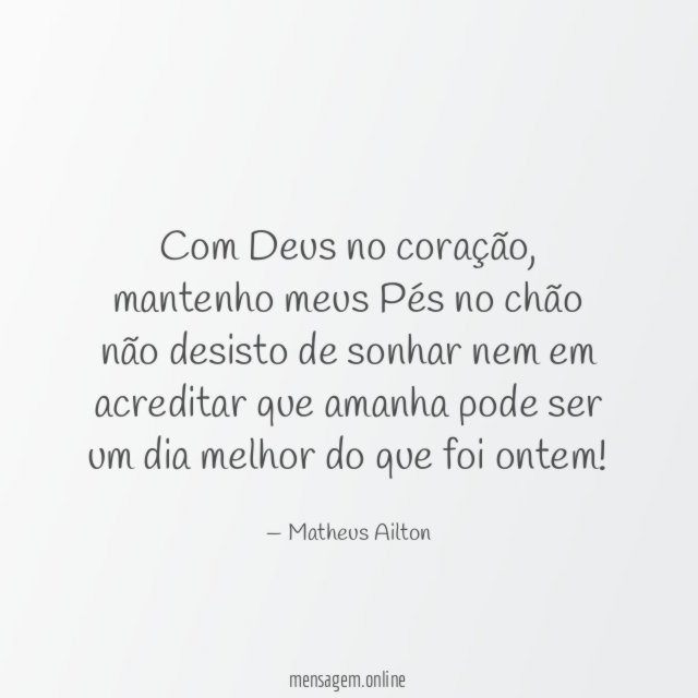 Com Deus no coração