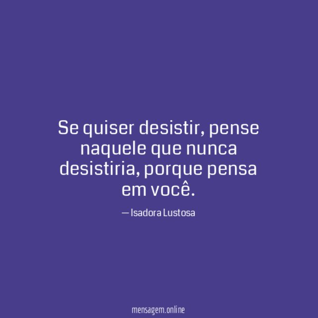Se quiser desistir