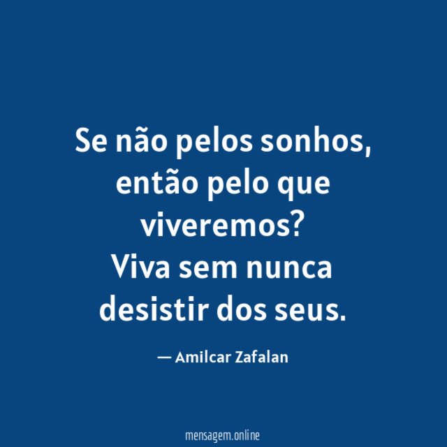 Se não pelos sonhos