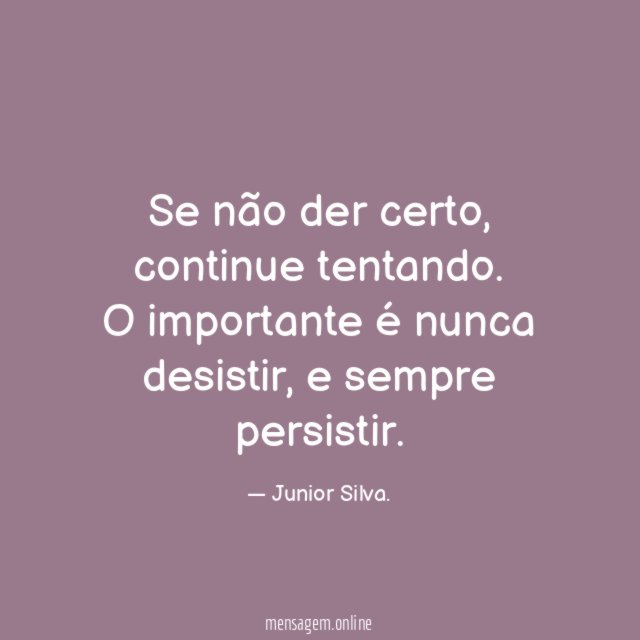 Se não der certo