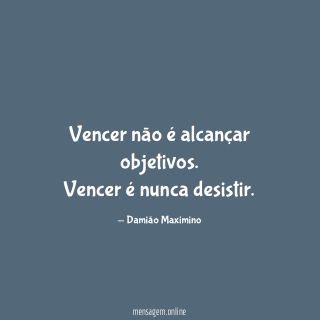 Vencer não é alcançar objetivos