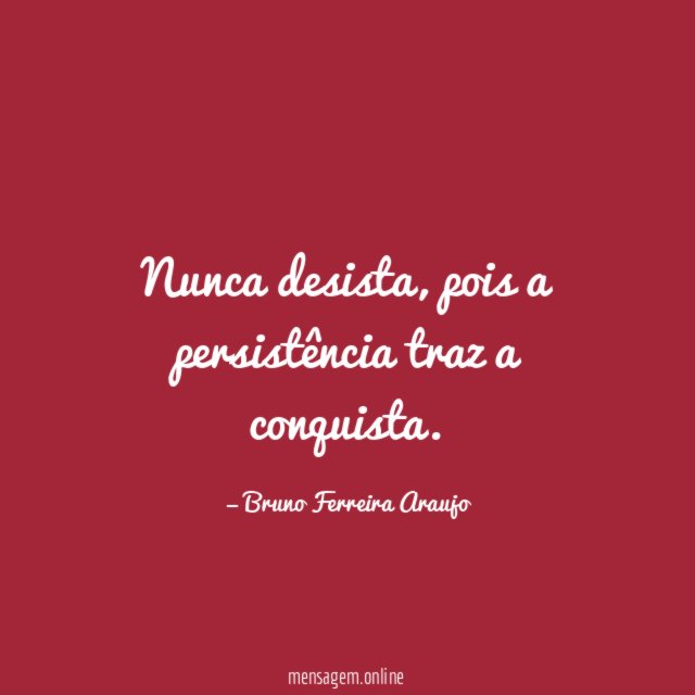 Nunca desista