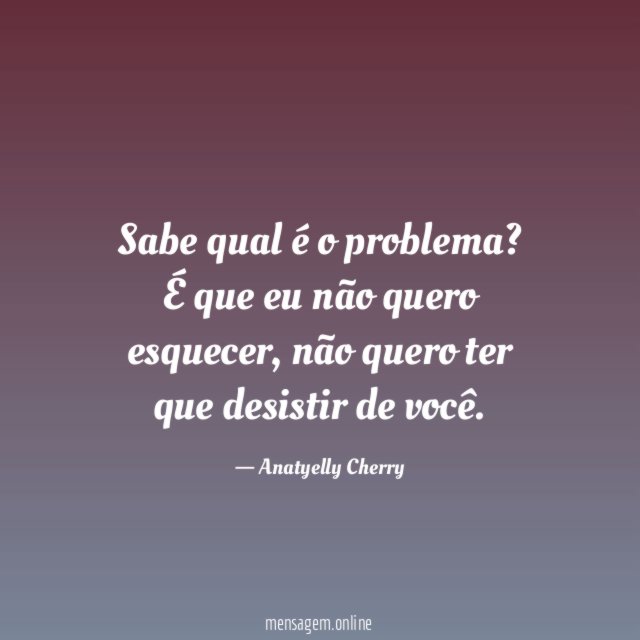 Sabe qual é o problema