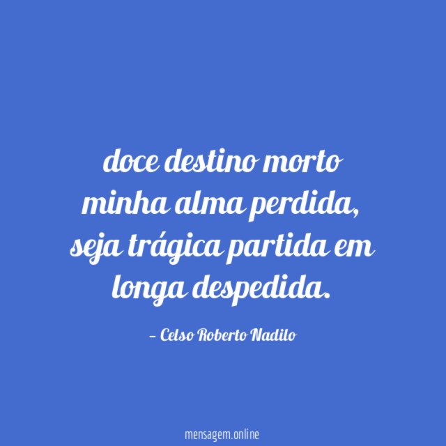 doce destino morto minha alma perdida