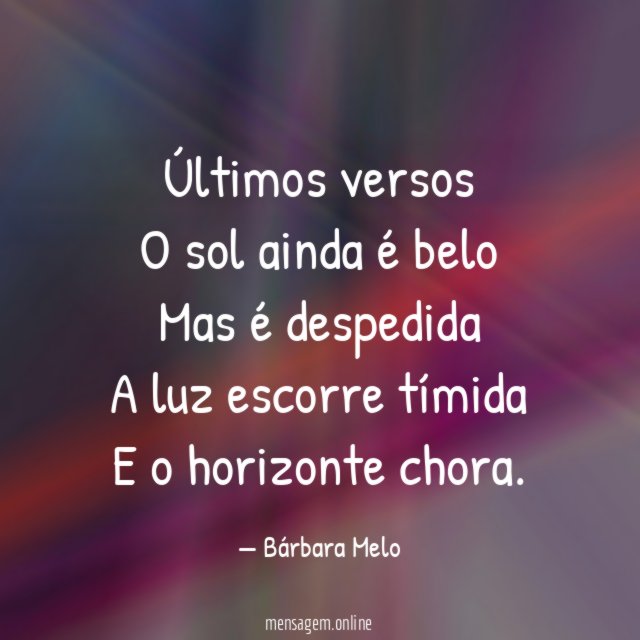Últimos versos