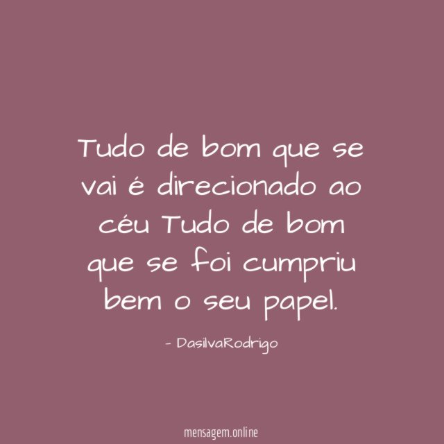 Tudo de bom que se vai é direcionado