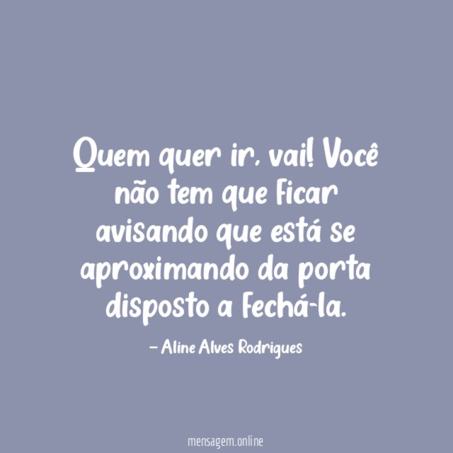 Quem quer ir