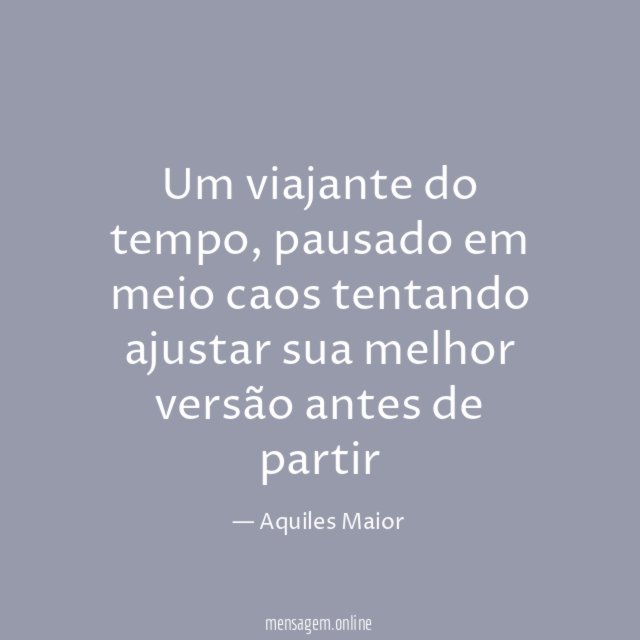 Um viajante do tempo