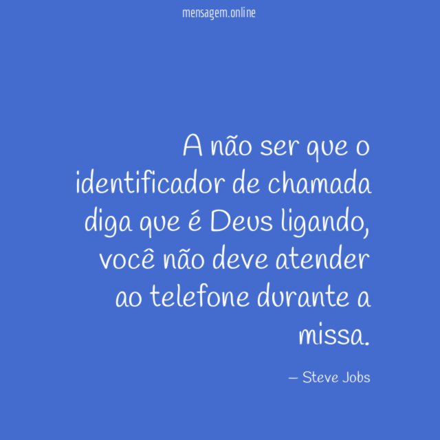 A não ser que o identificador de chamada