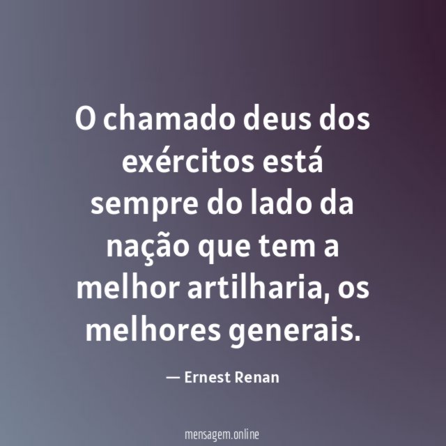 O chamado deus dos exércitos está sempre do