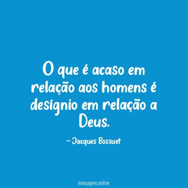 O que é acaso em relação aos homens