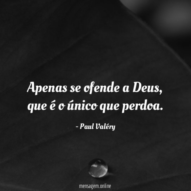 Apenas se ofende a Deus
