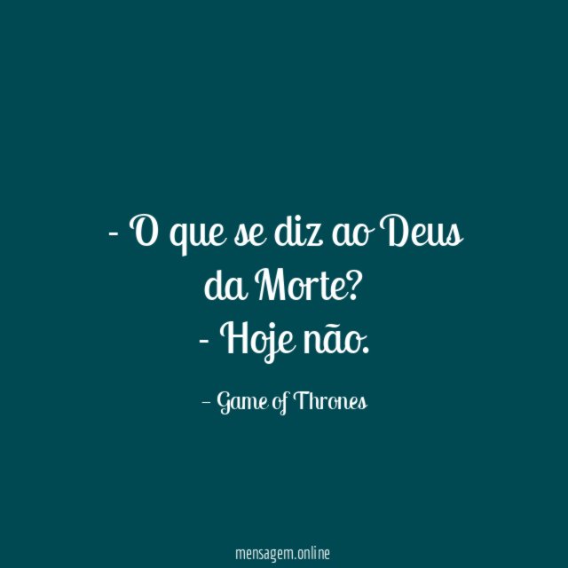 O que se diz ao Deus da Morte