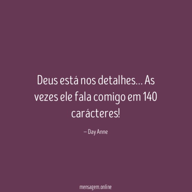 Deus está nos detalhes