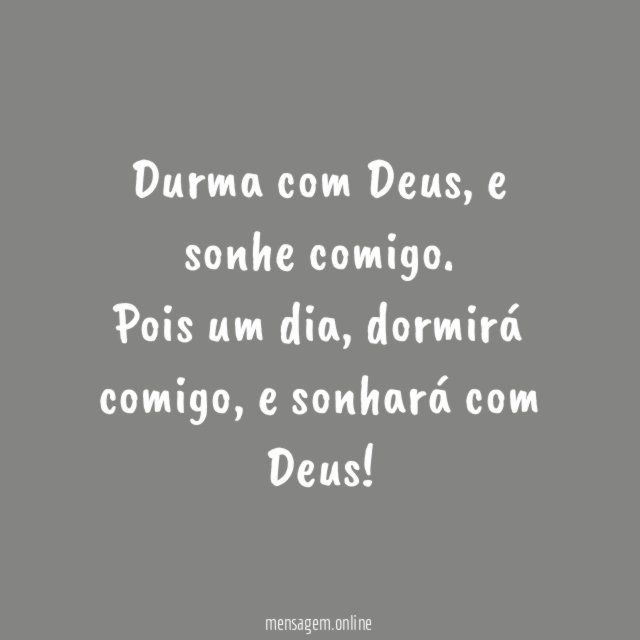 Durma com Deus