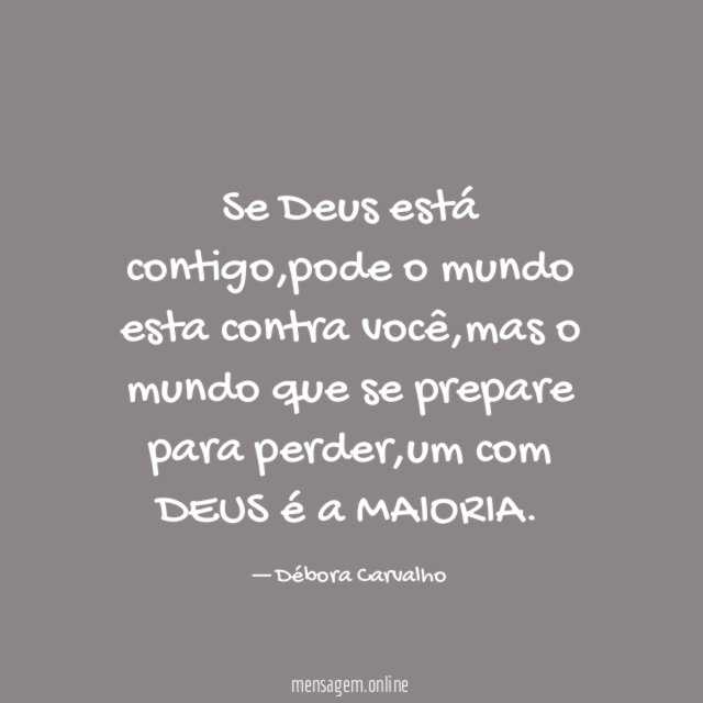 Se Deus está contigo