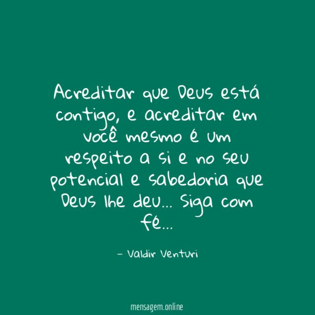 Acreditar que Deus está contigo