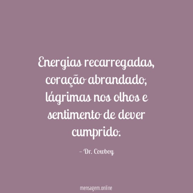 Energias recarregadas