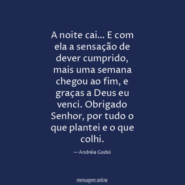 A noite cai