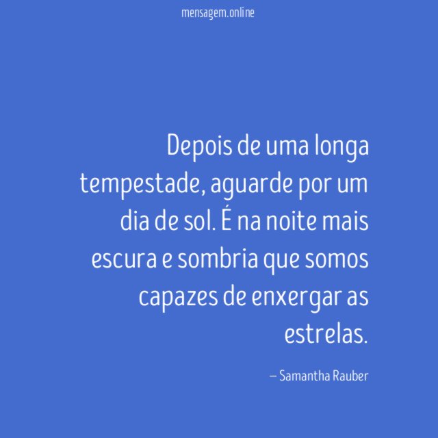 Depois de uma longa tempestade