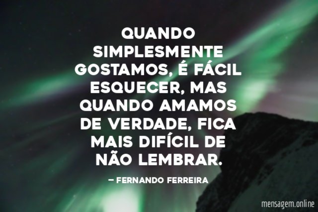 QUANDO SIMPLESMENTE GOSTAMOS