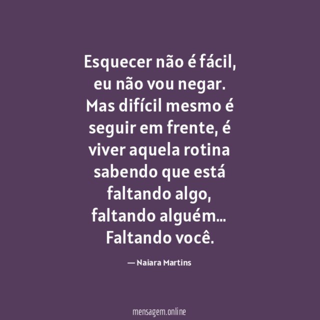 Esquecer não é fácil