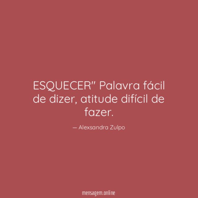 ESQUECER" Palavra fácil de dizer