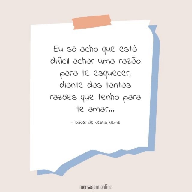 Eu só acho que está difícil achar