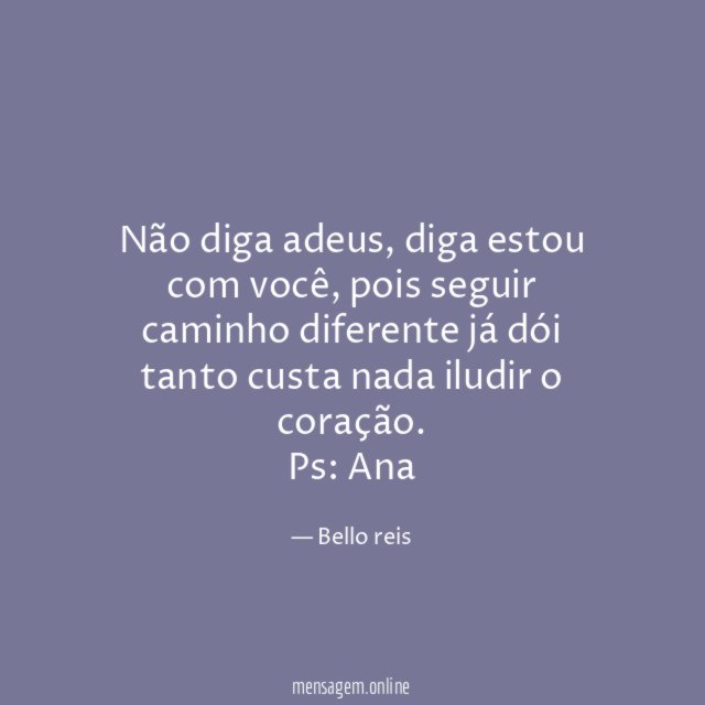 Não diga adeus