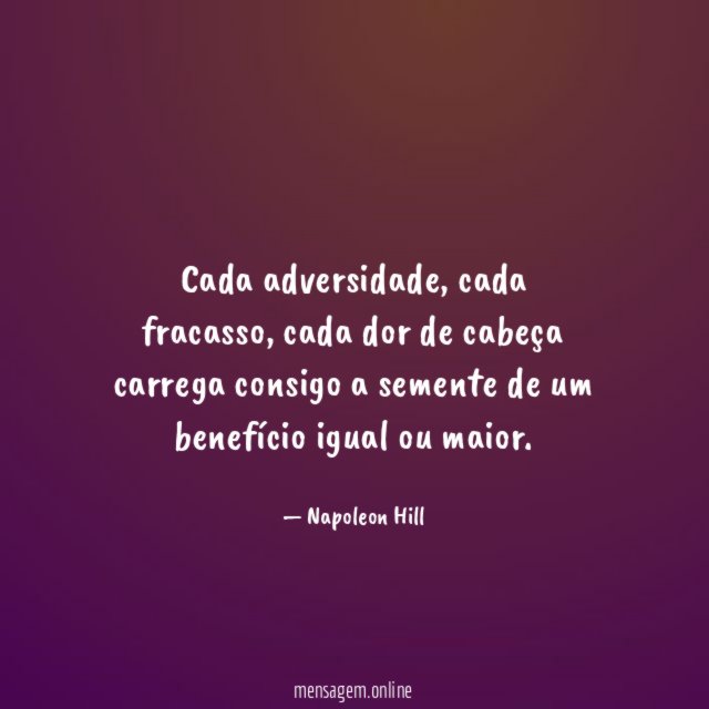 Cada adversidade