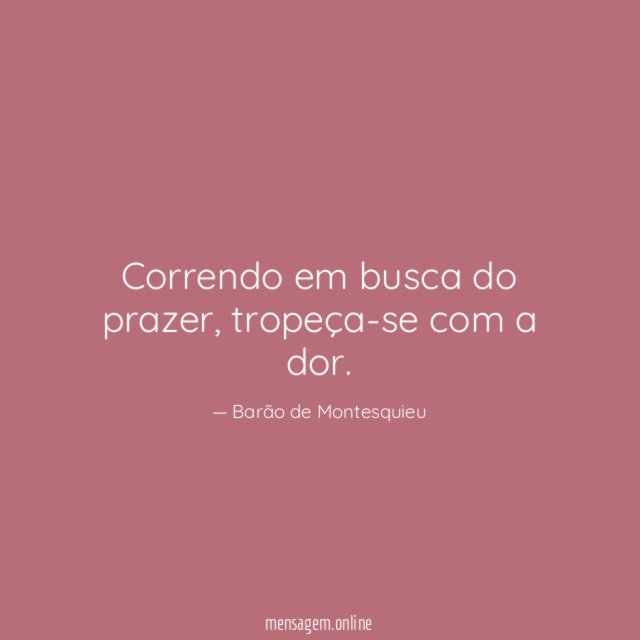 Correndo em busca do prazer
