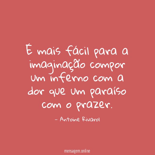 É mais fácil para a imaginação compor um