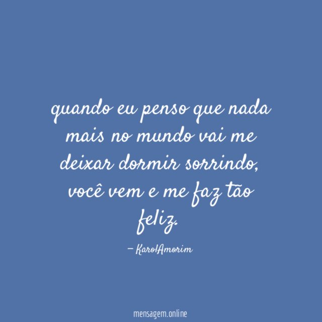 quando eu penso que nada mais no mundo