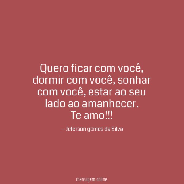Quero ficar com você