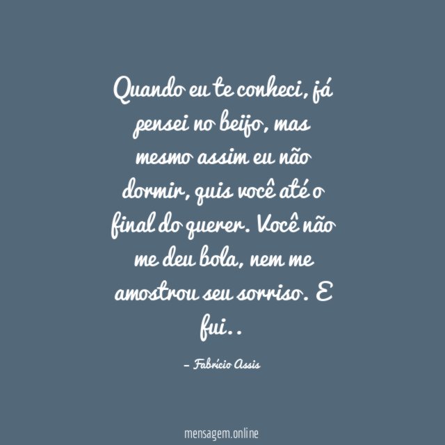 Quando eu te conheci
