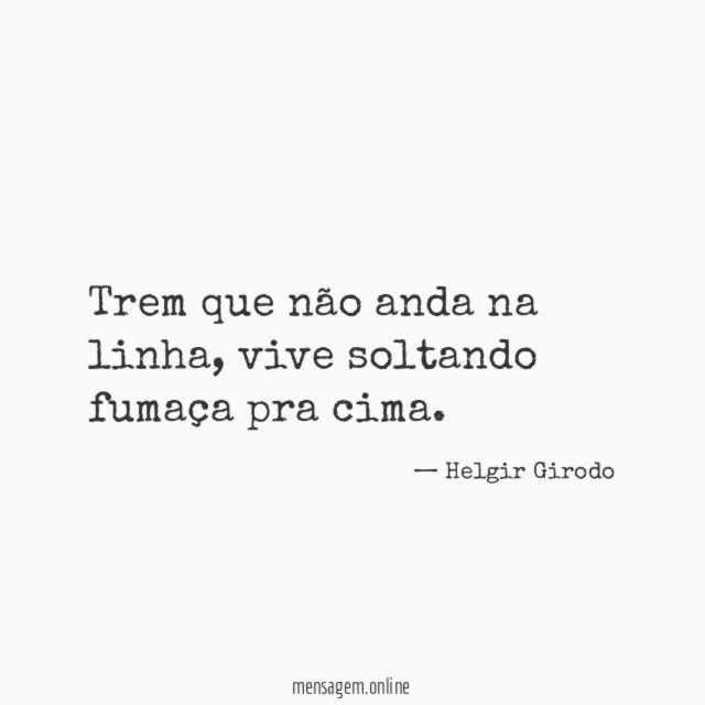 Trem que não anda na linha