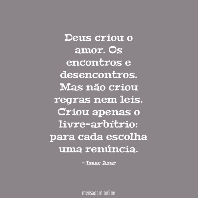 Deus criou o amor
