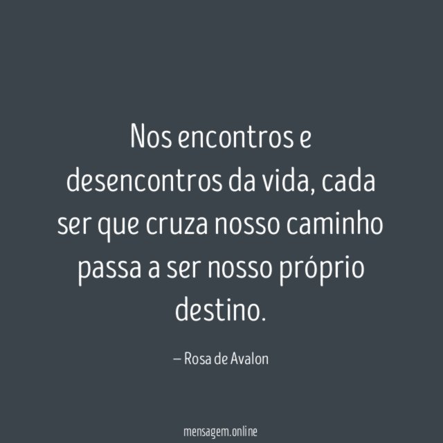 Nos encontros e desencontros da vida